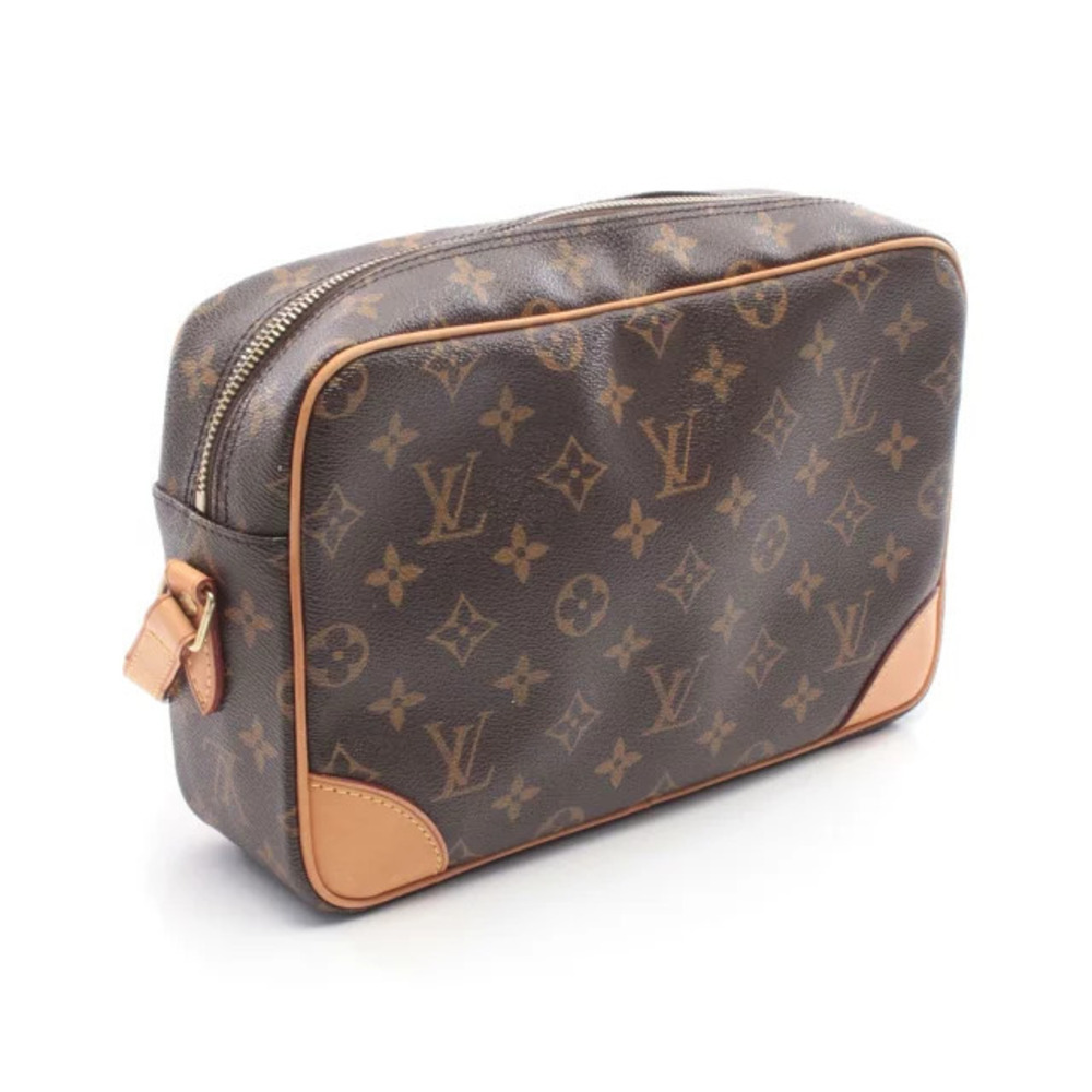 Louis Vuitton Trocadero Leather Bag Brown Shoulder Canvas Monogram